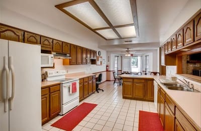 Bright kitchen space in a senior care facility