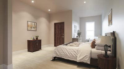Bright and spacious private resident room