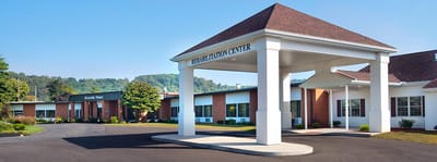 Entrance of Riverside Manor rehabilitation center.