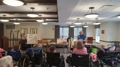 Residents engaging in an activity session