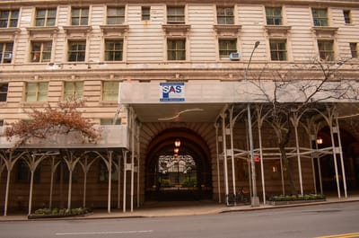 Exterior view of The Belnord facility entrance