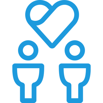 Graphic representation of care with heart