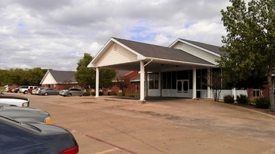 Exterior view of Marine Creek Nursing and Rehabilitation entrance