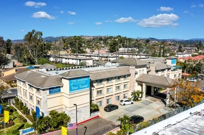Aerial view of the Gardens at Escondido facility