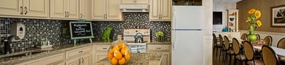 A well-lit kitchen space with a welcoming atmosphere