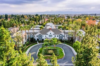 Aerial view of the Gardens at Northridge facility and grounds