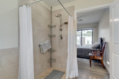 Interior of a residents' shower room