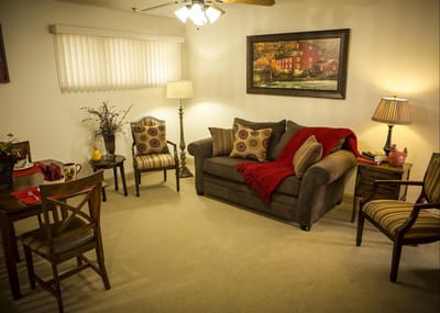 Cozy interior of a resident's living area