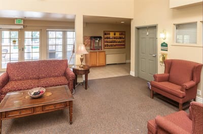Common area with seating and decor