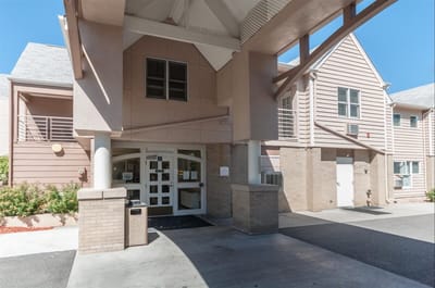 Entrance of Grand Villa assisted living facility