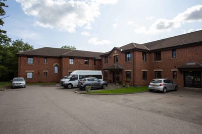 Exterior view of Marigold Nursing Home entrance