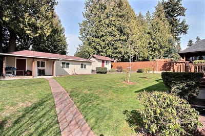 Well-maintained garden area at the facility