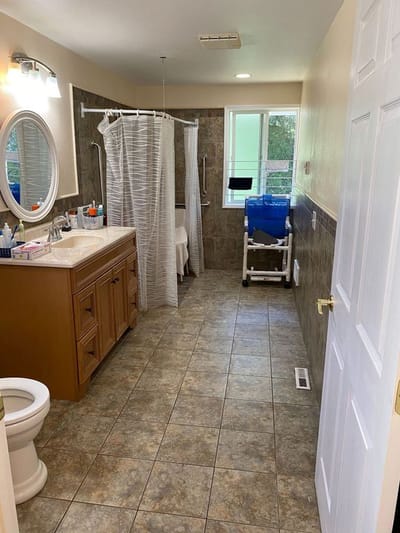 Clean and accessible bathroom in an assisted living facility