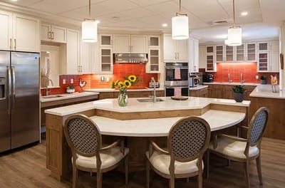 Bright and modern kitchen in the facility