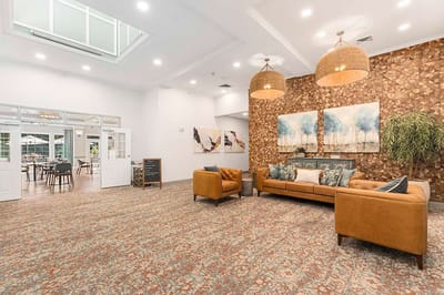 Modern lounge area with comfortable seating