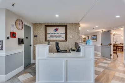 Reception area of Serra Highlands Senior Living