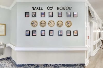 A Wall of Honor displaying various plaques