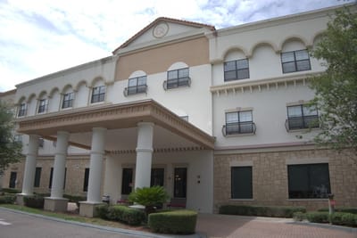 Exterior view of the senior living facility