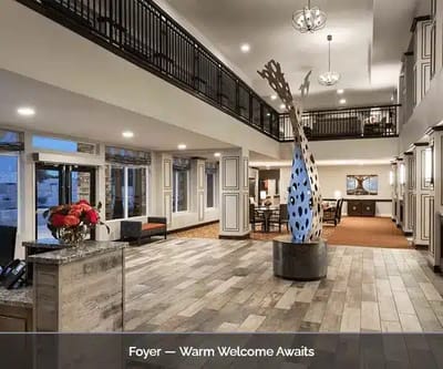 Interior view of a welcoming foyer area