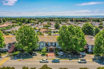 Aerial view of Pacifica Senior Living Union City campus