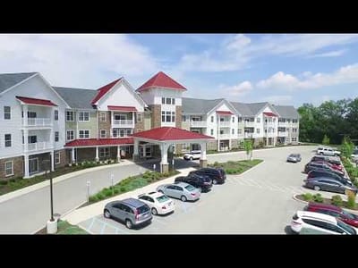 Aerial view of the Bell Trace senior living facility