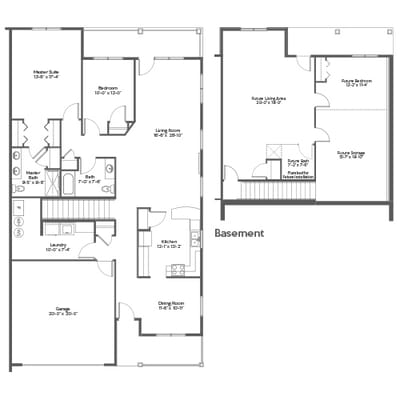 Architectural floor plan with labeled rooms