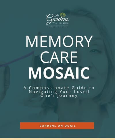 Promotional graphic for memory care services