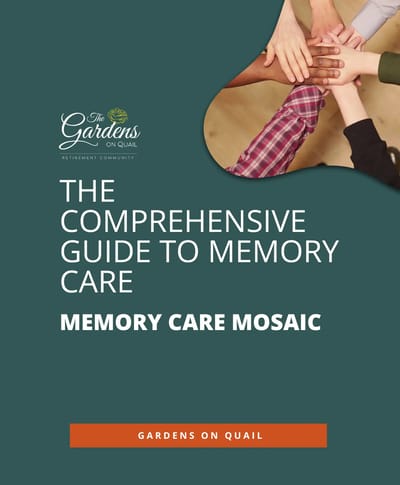 Facility logo with text about memory care