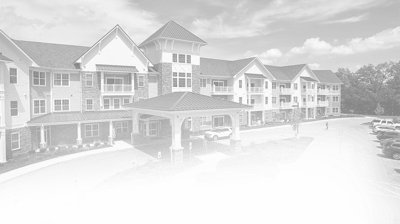Exterior view of Bell Trace senior living facility