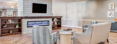 Cozy common area with seating and decor