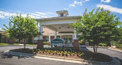 Exterior view of the Homestead Hills entrance.