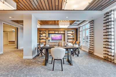 Interior lounge area with modern decor
