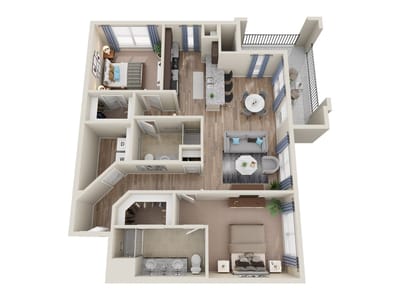 Architectural floor plan of a residential unit