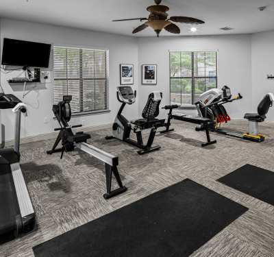 Well-equipped fitness area with exercise machines