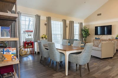 Common area with seating and decor