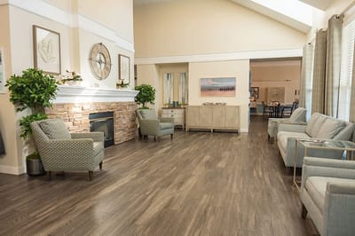 Cozy common area with seating and decor