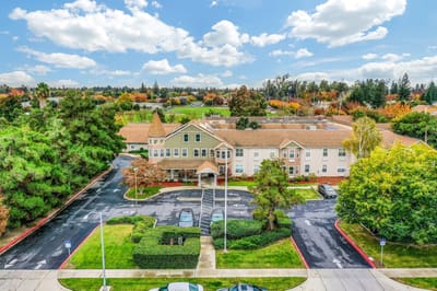 Aerial view of the Merced Senior Living facility