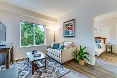 Cozy interior of a resident room with natural light