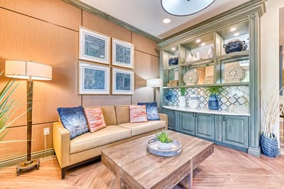 Cozy common area with comfortable seating and decor
