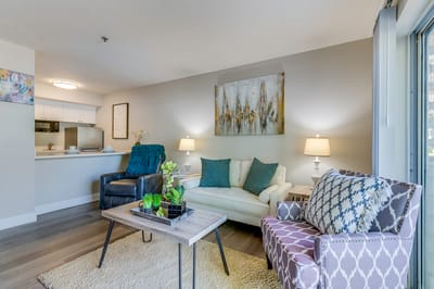 Cozy interior living area with comfortable seating