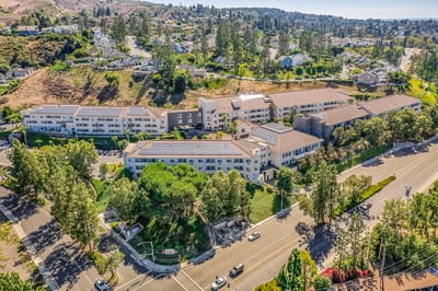 Aerial view of the Meridian At Anaheim Hills facility
