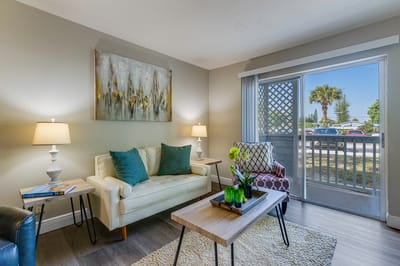 Bright and inviting living space in a senior facility