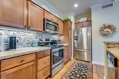 Well-equipped kitchen in an assisted living facility