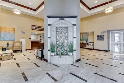 Interior view of a spacious lobby area