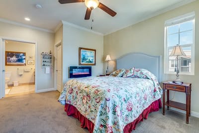 Bright and inviting interior of a resident room
