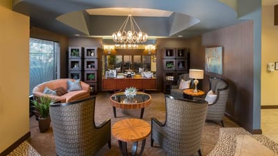 Cozy common area in a senior living facility