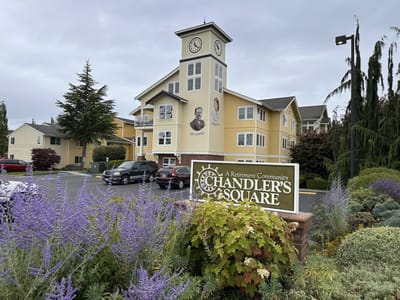 Exterior view of Chandler's Square retirement community