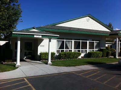Exterior view of a senior living facility building