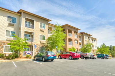Exterior view of the Milestone Senior Living building