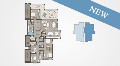 Architectural floor plan of a resident unit layout